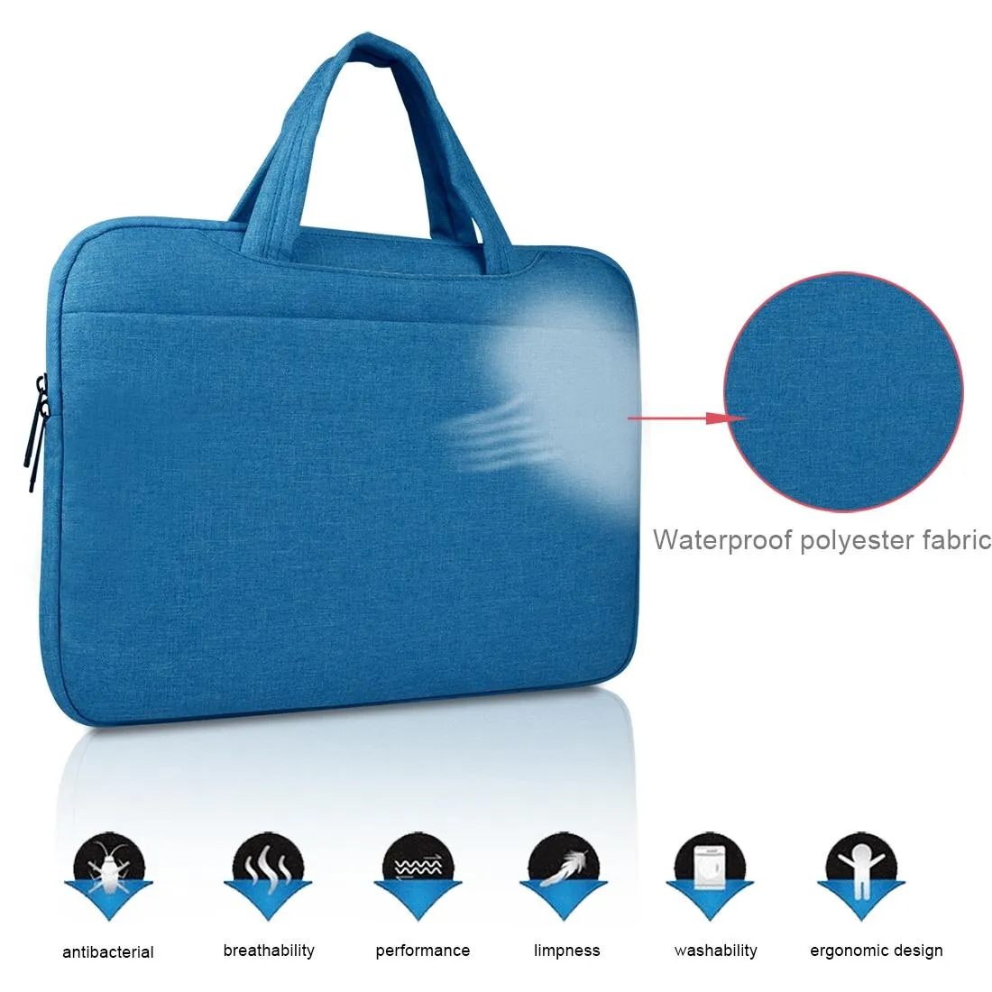 13.3 Inch Laptop Tablet Bag With Multiple Pockets And Soft Oxford Cloth Handle