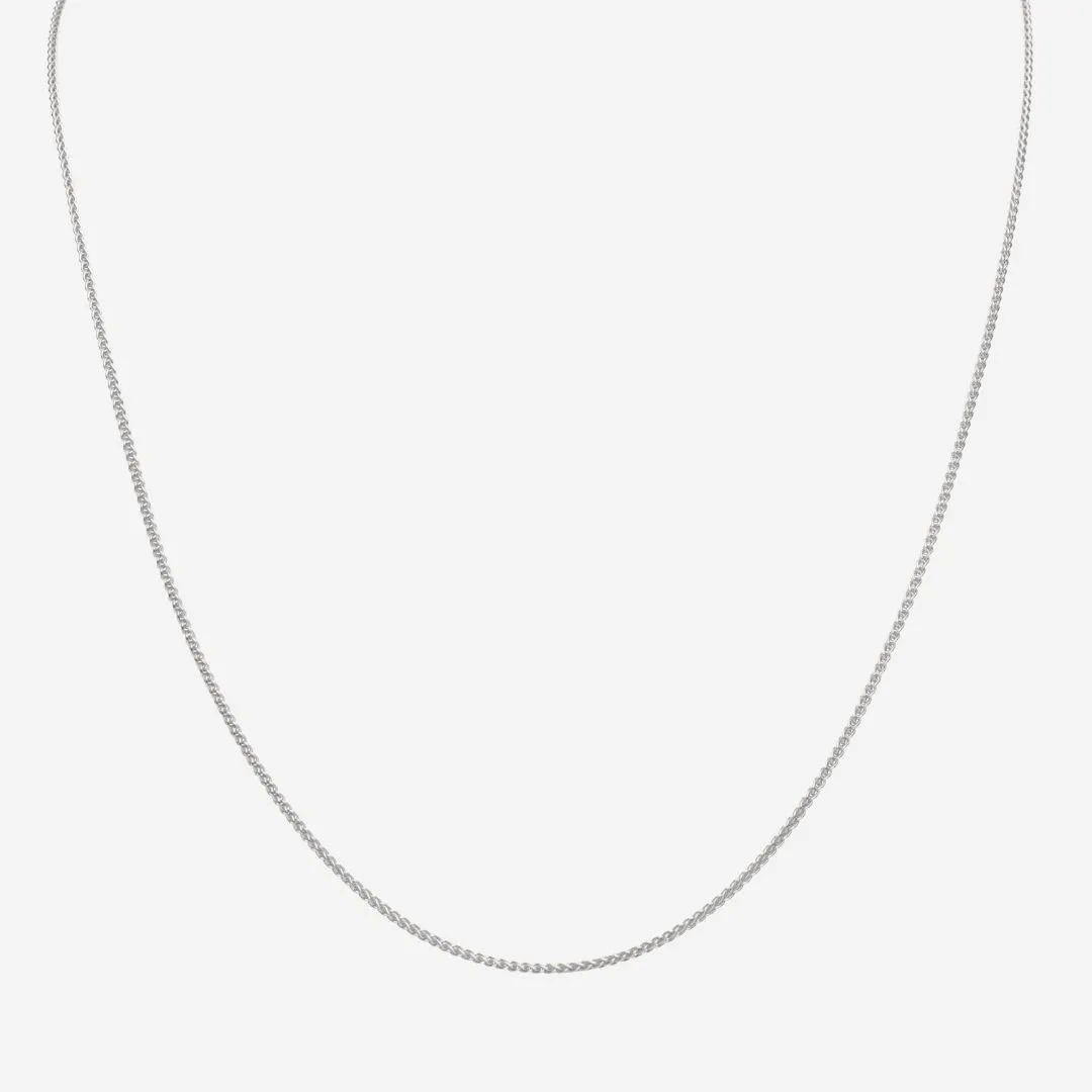 20 Italian Light Grano Wheat Adjustable Chain (Silver)