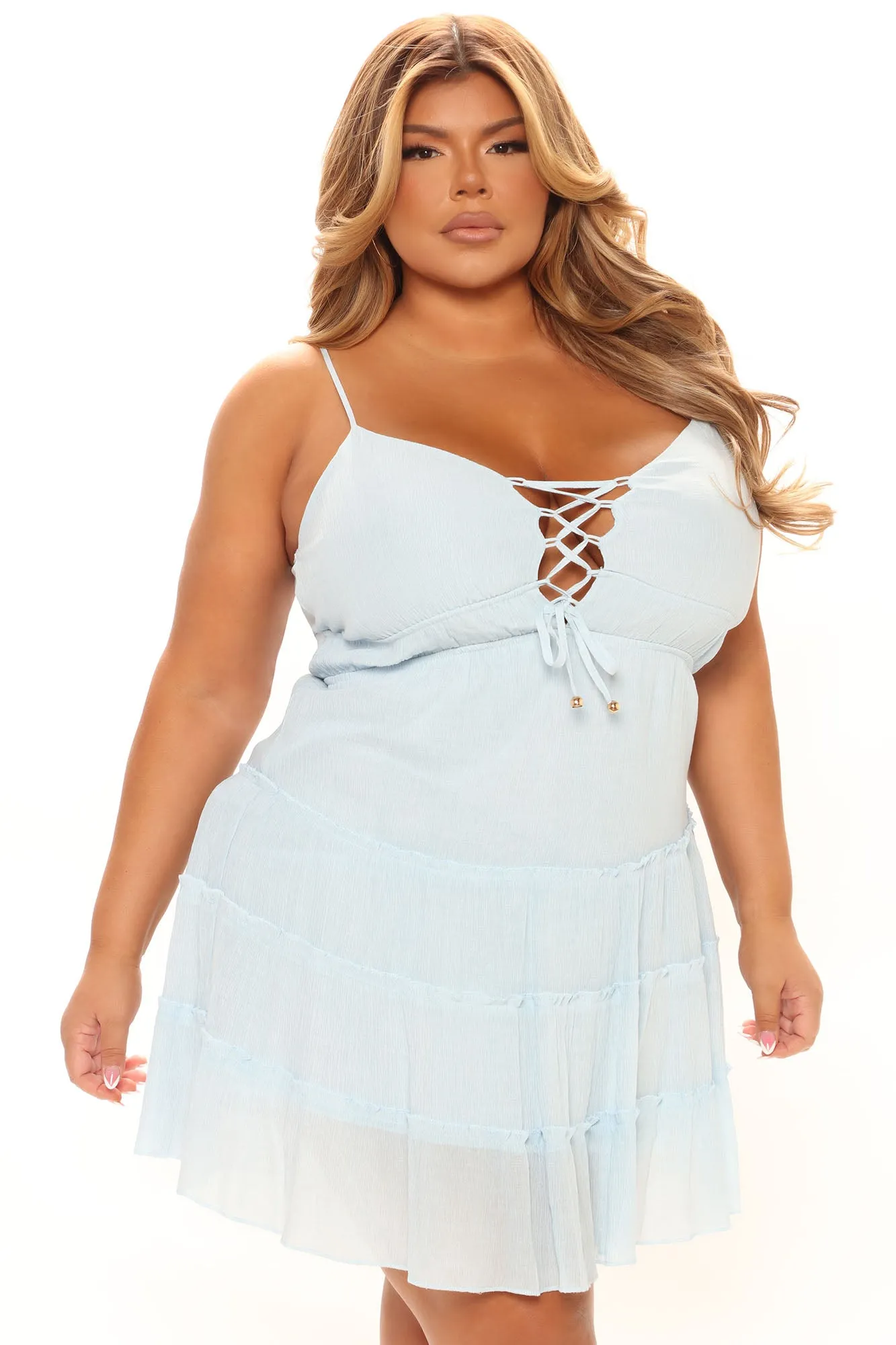 Alaina Mini Dress - Light Blue