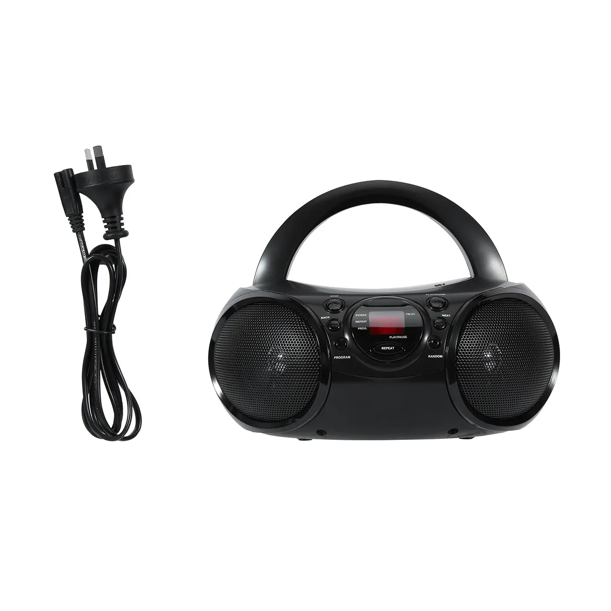 Anko Black CD Boombox with AM/FM Stereo Radio/Top Loading Design