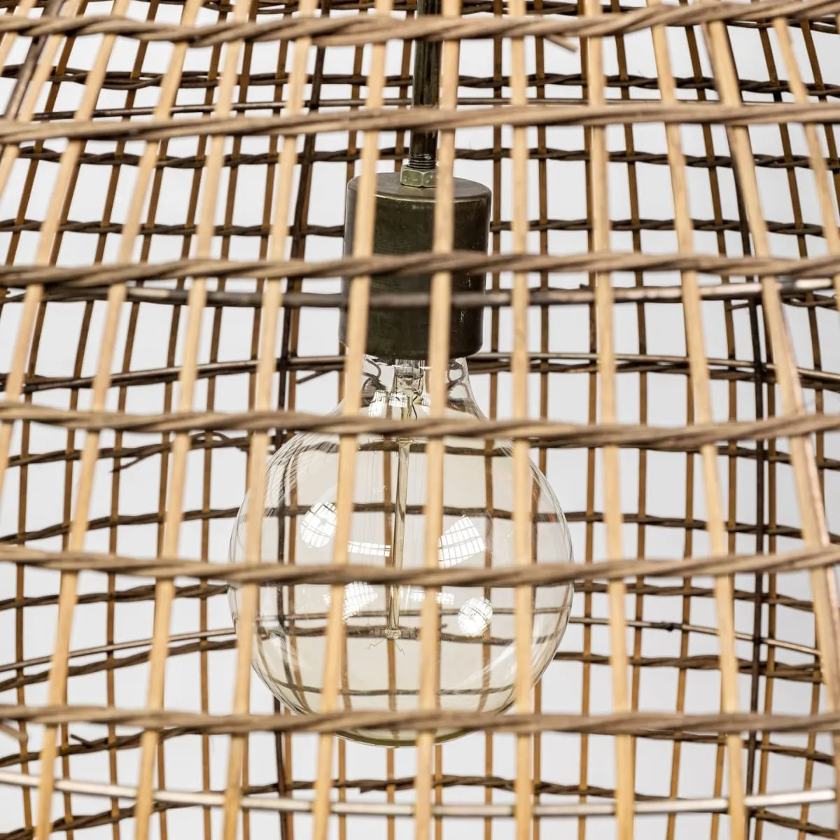 Aruba Pendant Light Brown Woven Straw