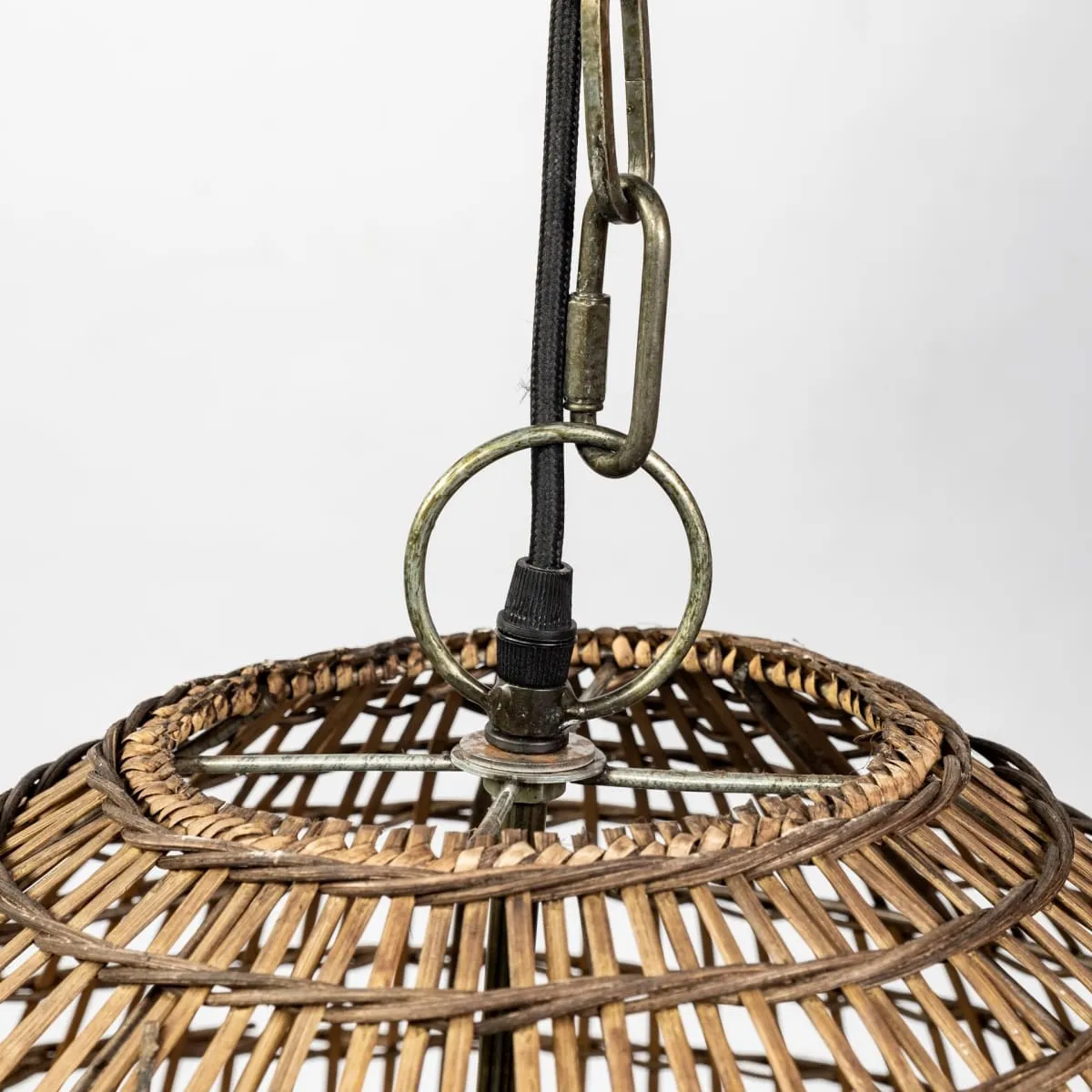 Aruba Pendant Light Brown Woven Straw