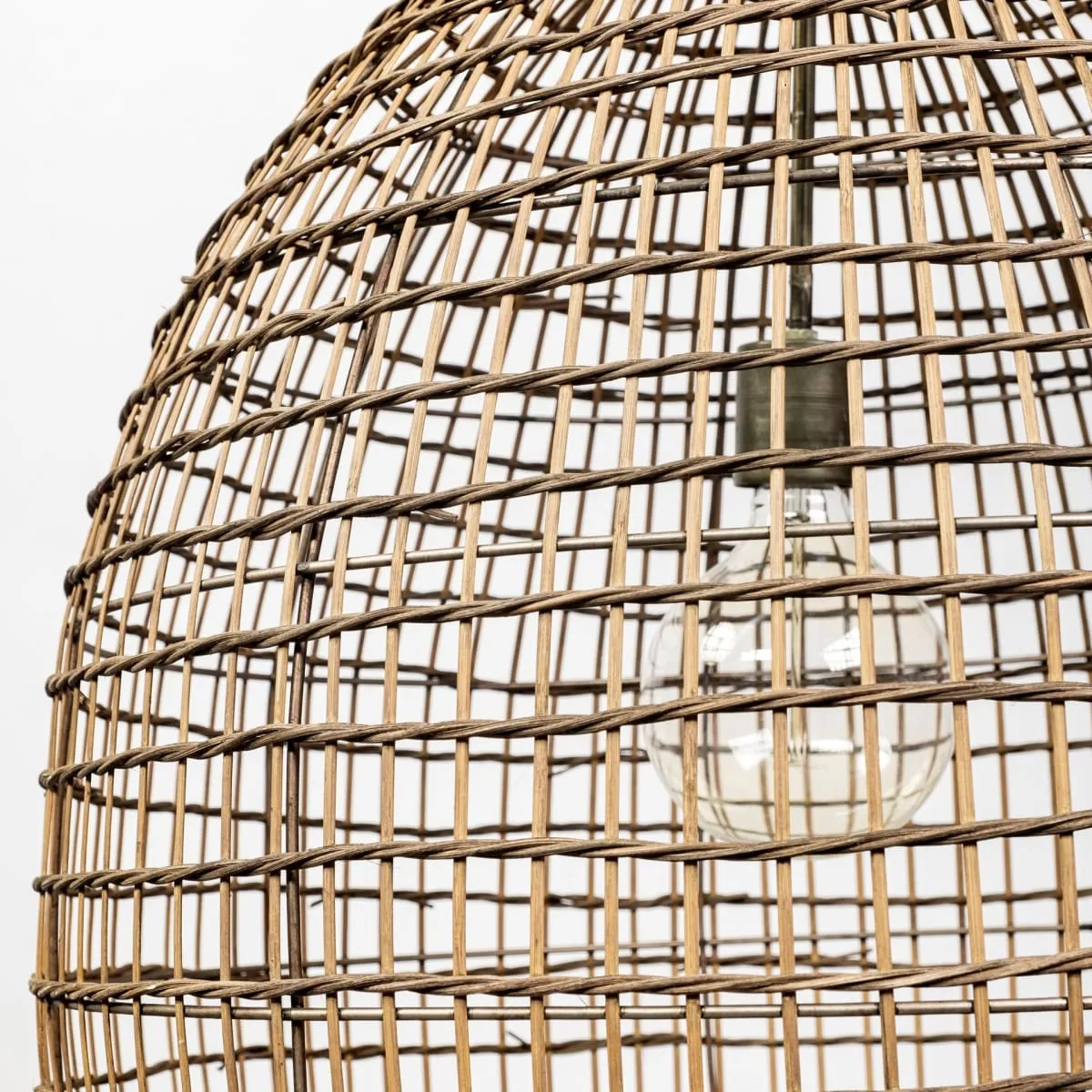 Aruba Pendant Light Brown Woven Straw