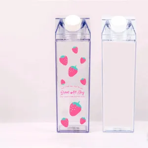 Blank transparent milk cup