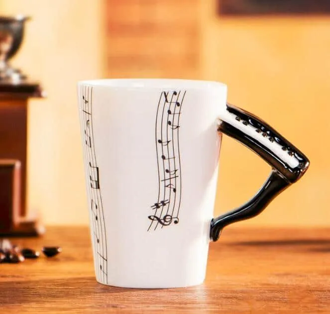 Creative Musical Instrument Themed Eco-Friendly Ceramic Mug