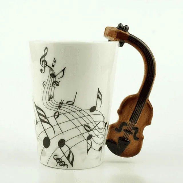 Creative Musical Instrument Themed Eco-Friendly Ceramic Mug