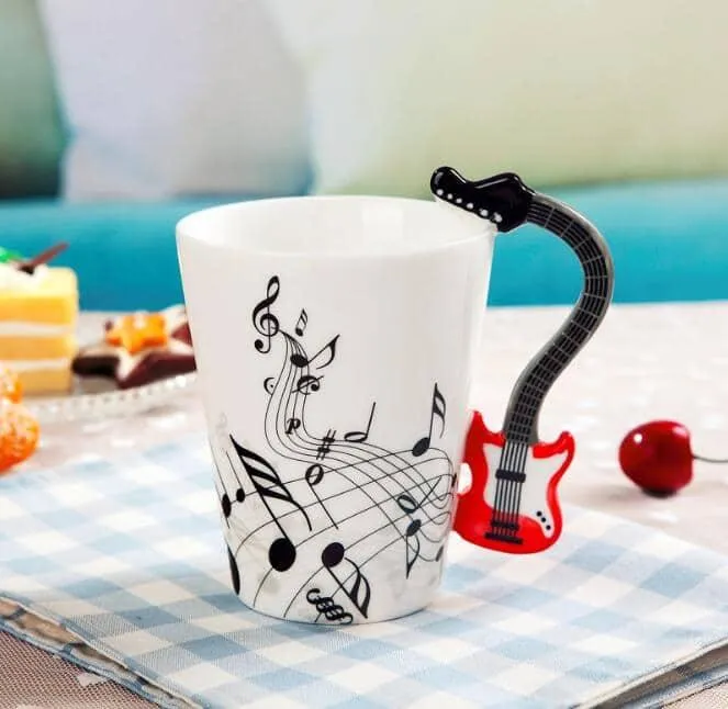 Creative Musical Instrument Themed Eco-Friendly Ceramic Mug