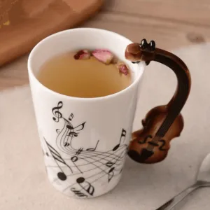 Creative Musical Instrument Themed Eco-Friendly Ceramic Mug