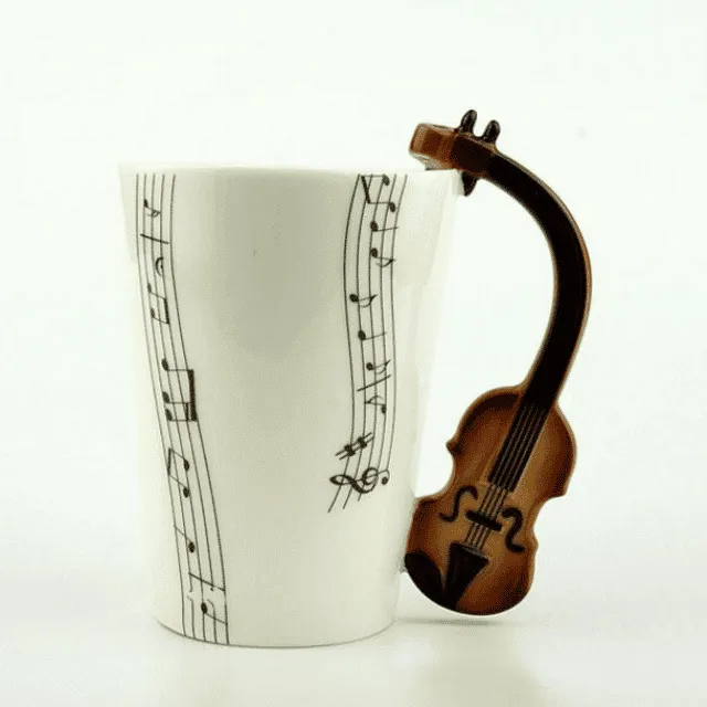 Creative Musical Instrument Themed Eco-Friendly Ceramic Mug