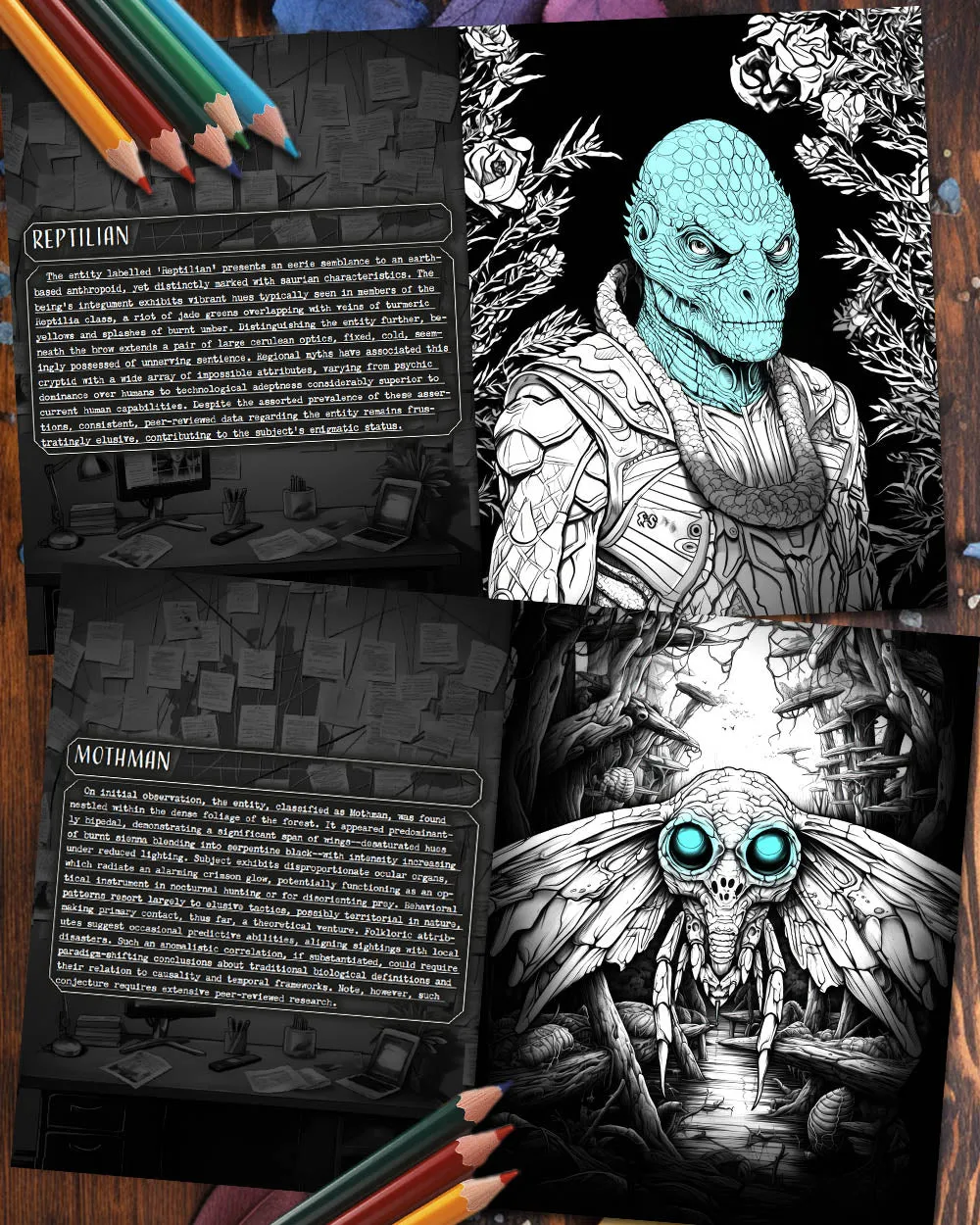 Cryptid Chronicles: An Enigmatic Coloring Book for Modern Conspiracy Theorists