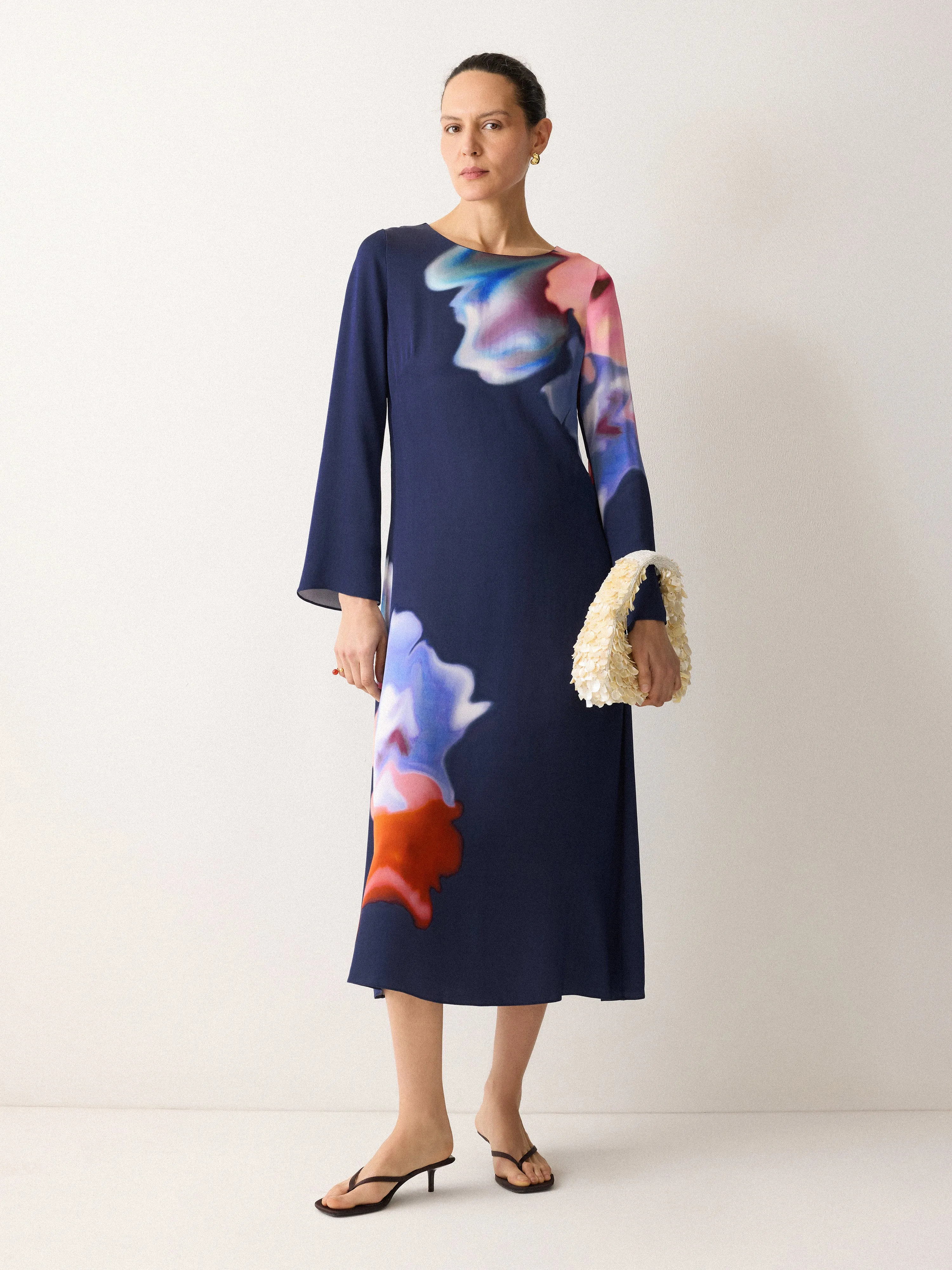 Dreamy Floral Midi Dress | Navy