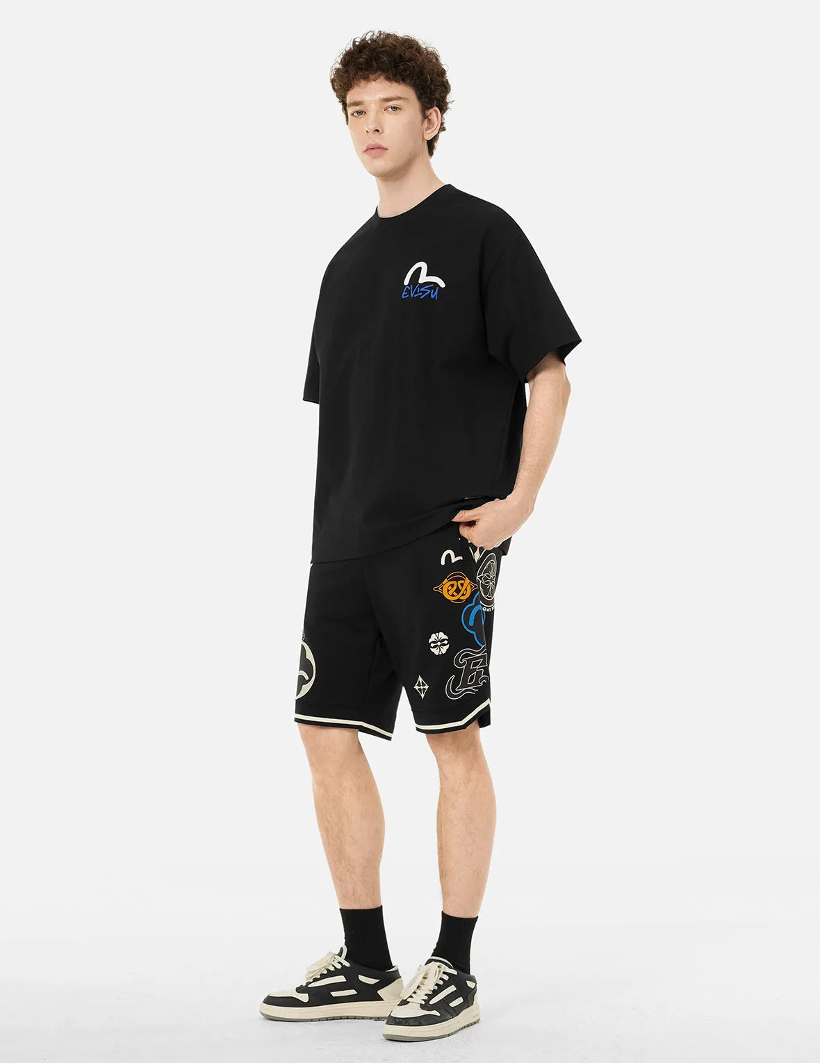 Floral Godhead Print Loose Fit T-shirt