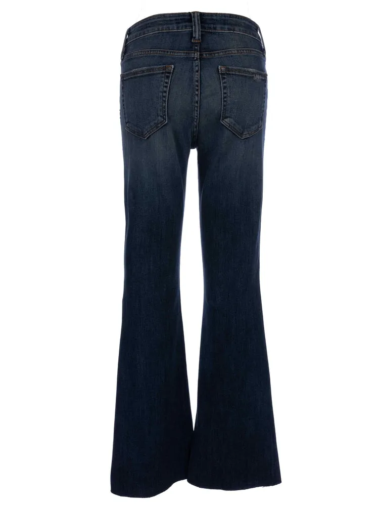 Kut From The Kloth Stella High Rise Fab Ab Flare With Raw Hem In Decent