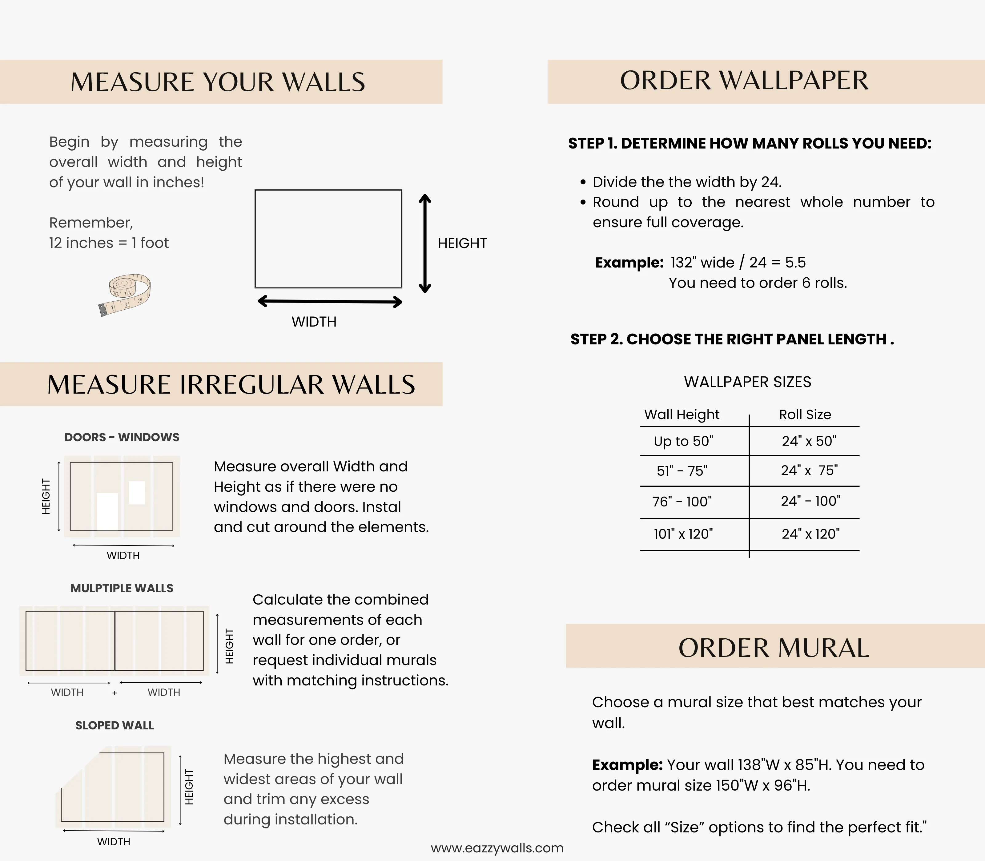 Modern Geometric Wallpaper - Beige & Grey Pattern Wallpaper