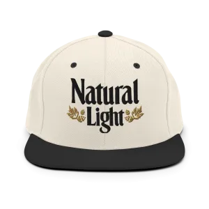 Natural Light Vintage Logo Beige Snapback Hat