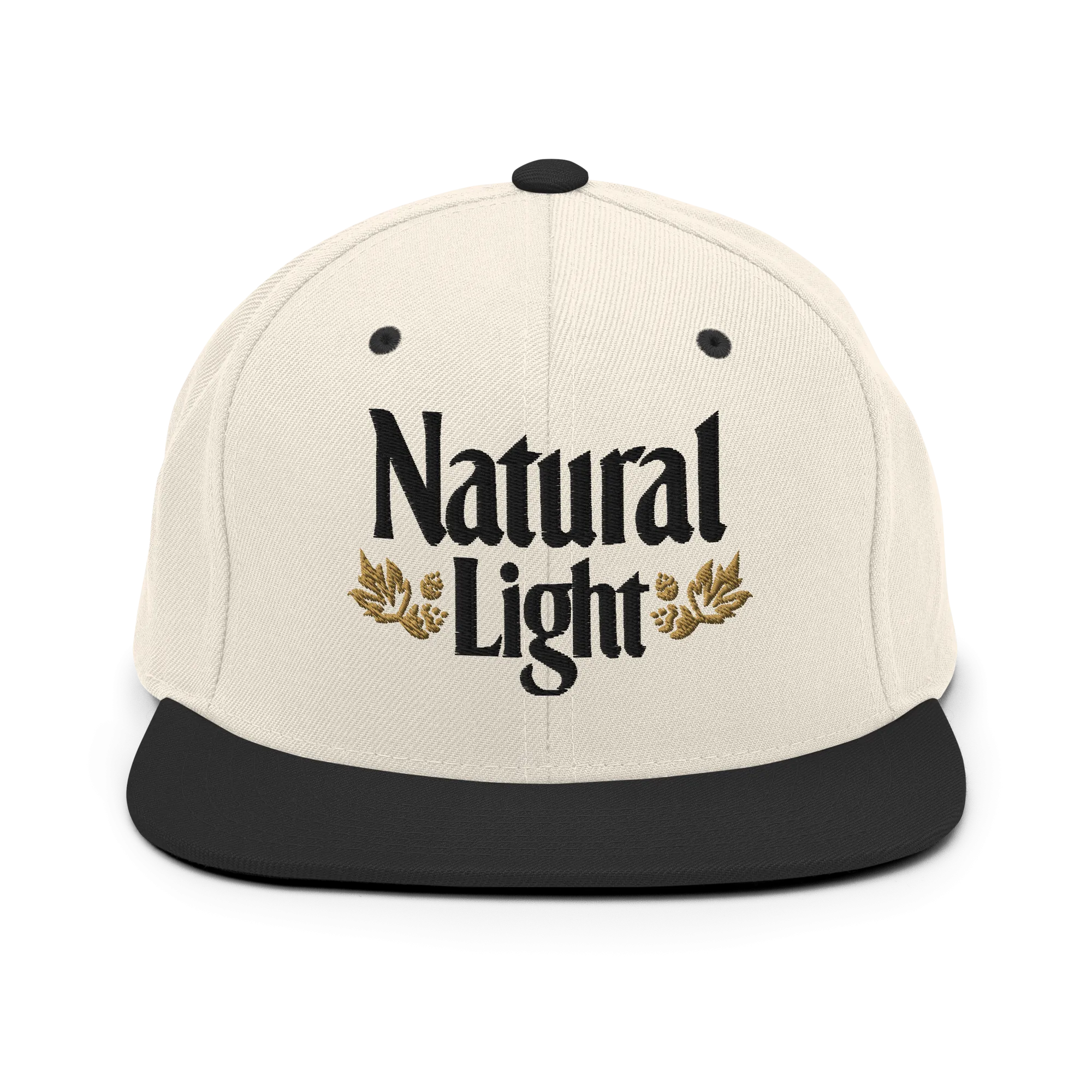 Natural Light Vintage Logo Beige Snapback Hat