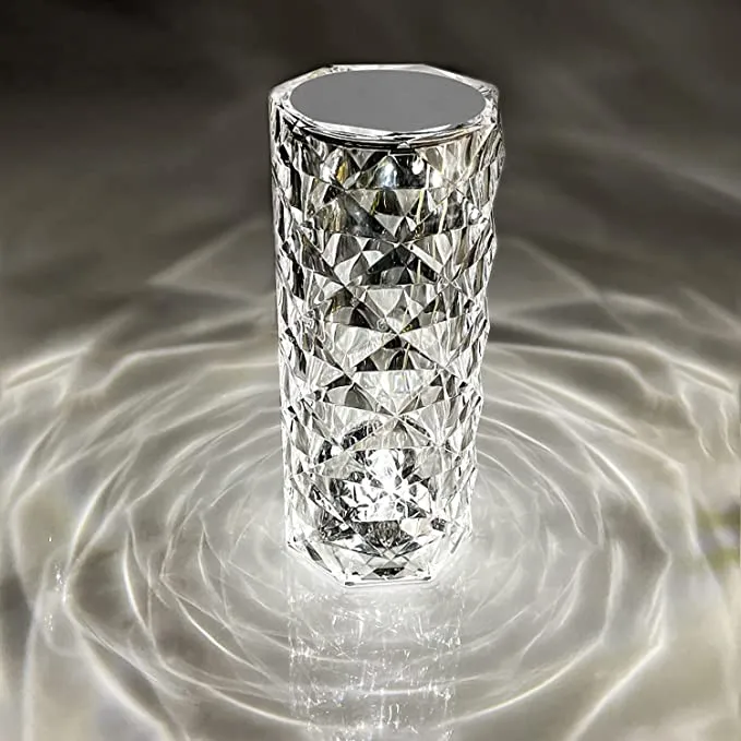 Rechargeable Crystal Table Lamp with Touch Control