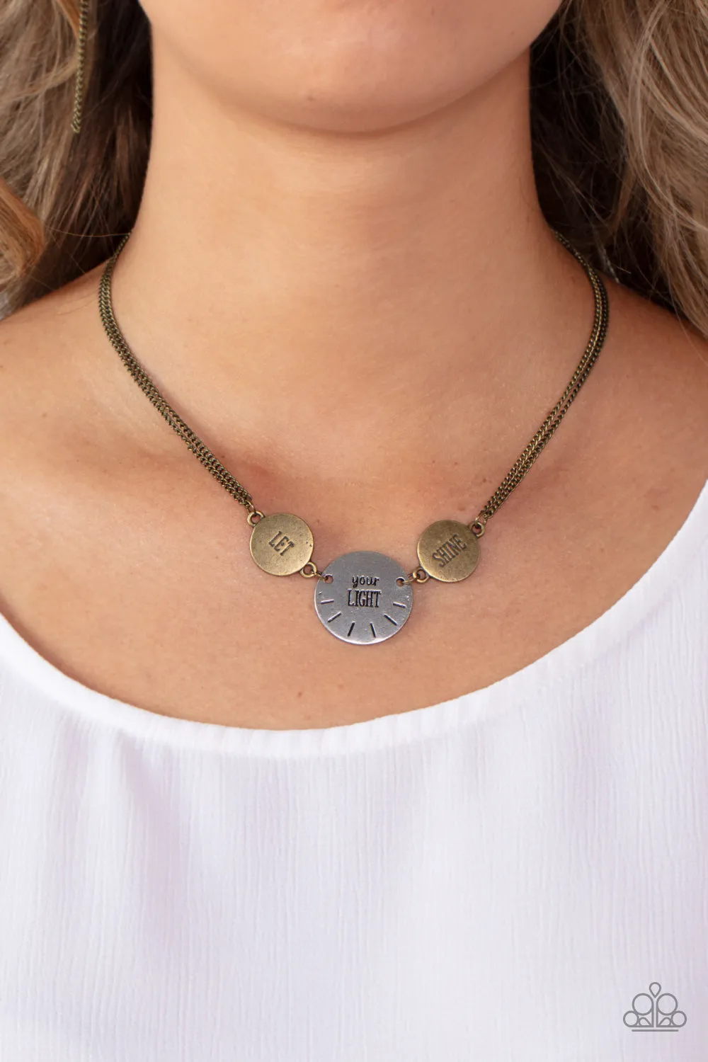 Shine Your Light Brass-Necklace