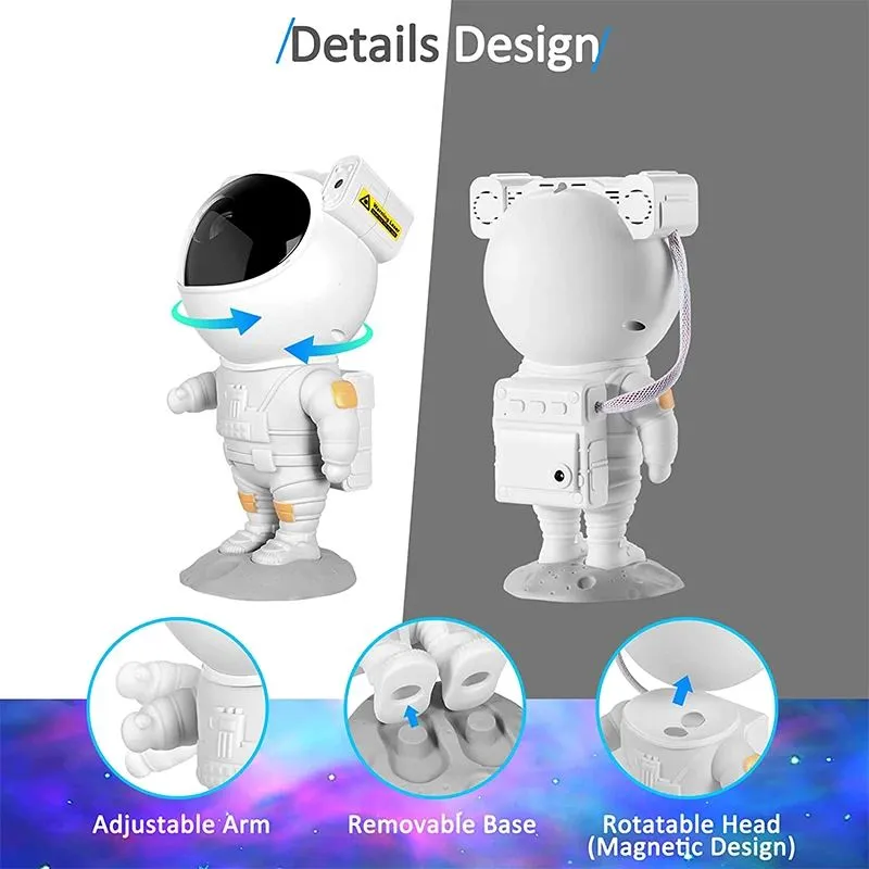 SMAXPro™ Astronaut Galaxy Projector: LED Starry Sky/Ocean Night Light w/ Remote