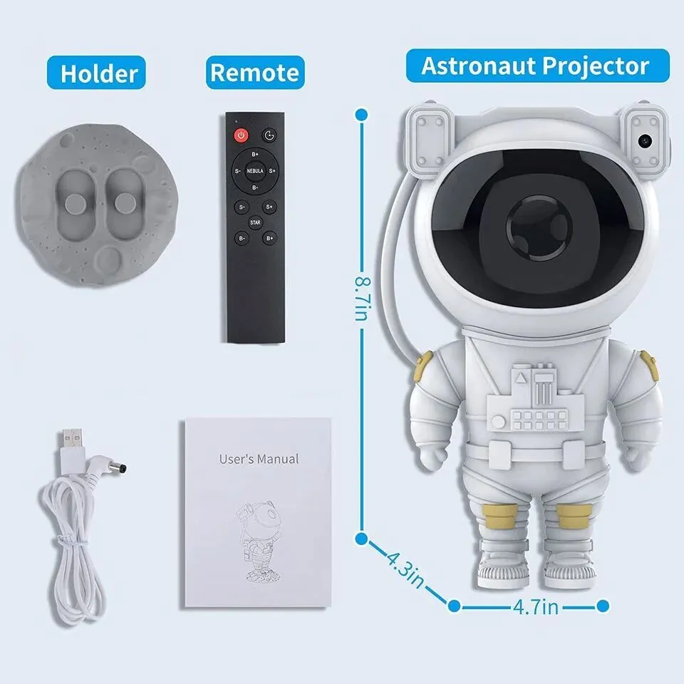 SMAXPro™ Astronaut Galaxy Projector: LED Starry Sky/Ocean Night Light w/ Remote