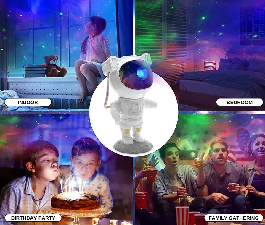 SMAXPro™ Astronaut Galaxy Projector: LED Starry Sky/Ocean Night Light w/ Remote