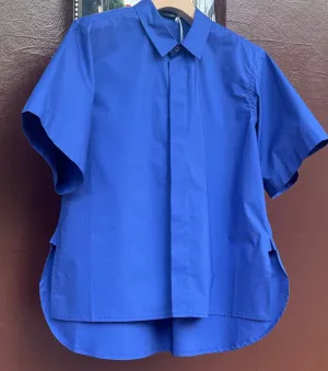 Sofie D'Hoore Classic Short Sleeve Shirt in Sapphire