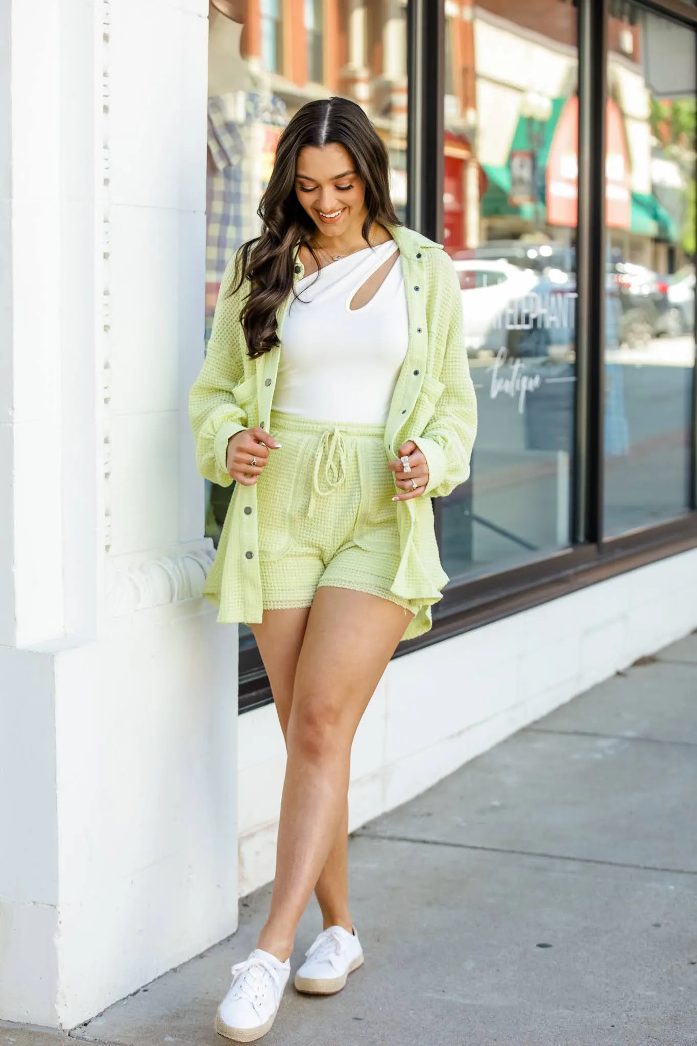 Sunday Morning Waffle Knit Shorts