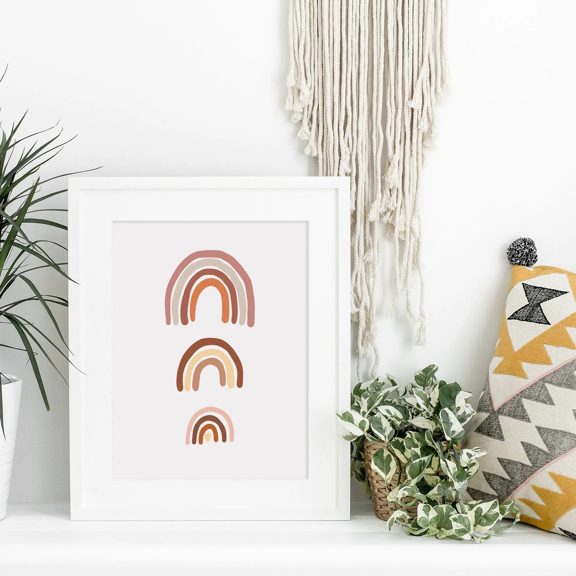 Three Rainbow Nursery Wall Art