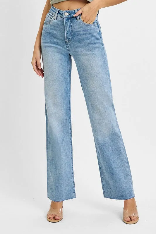 Tummy Control High Rise Straight Jean - Light
