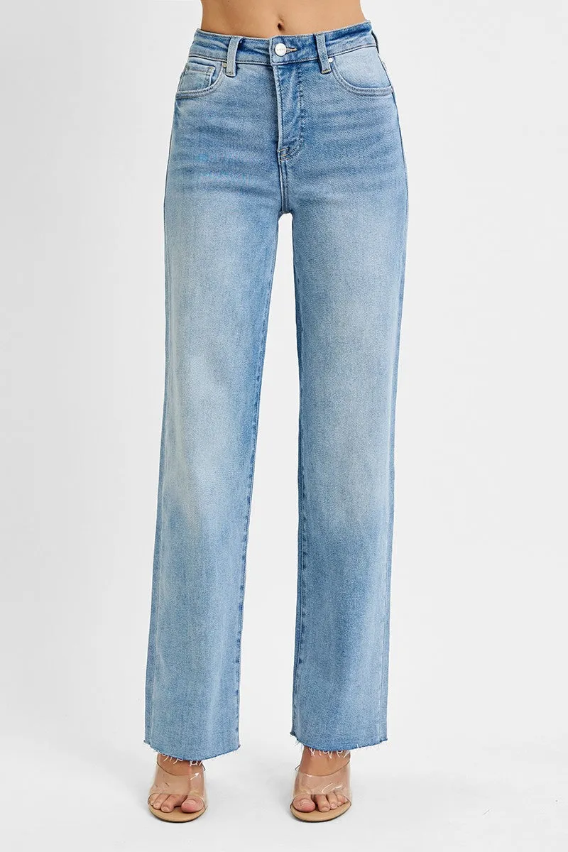 Tummy Control High Rise Straight Jean - Light
