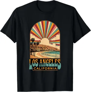 Vintage Style Los Angeles California Sunset Retro T-Shirt