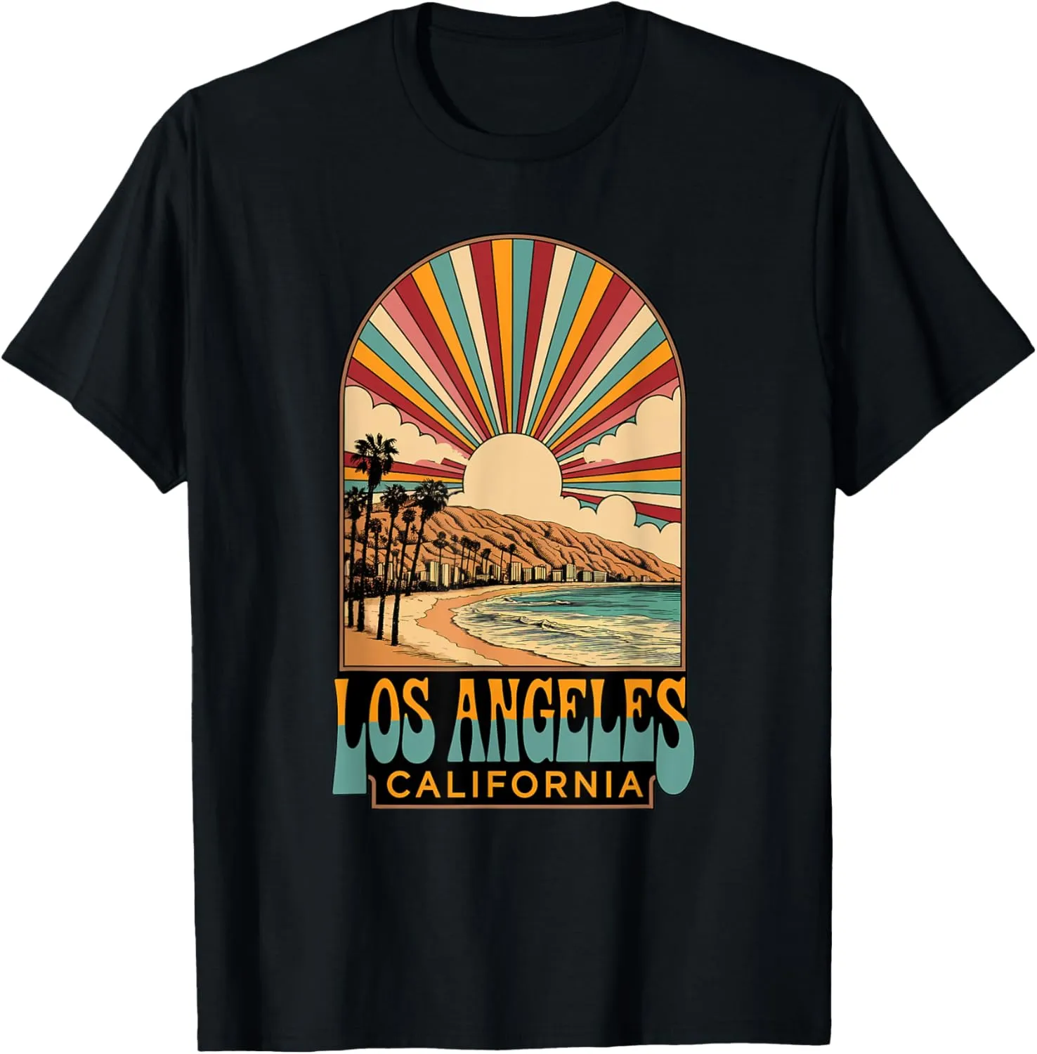 Vintage Style Los Angeles California Sunset Retro T-Shirt